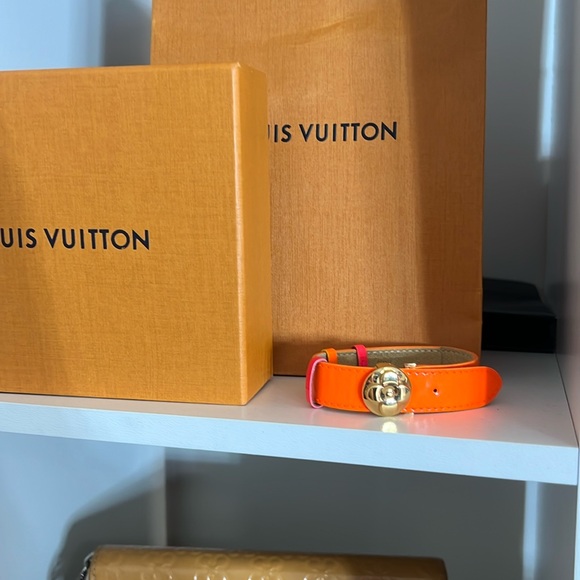 ๐ฅ๐ฅ LOUIS VUITTON orange in leather bracelet - Picture 2 of 6